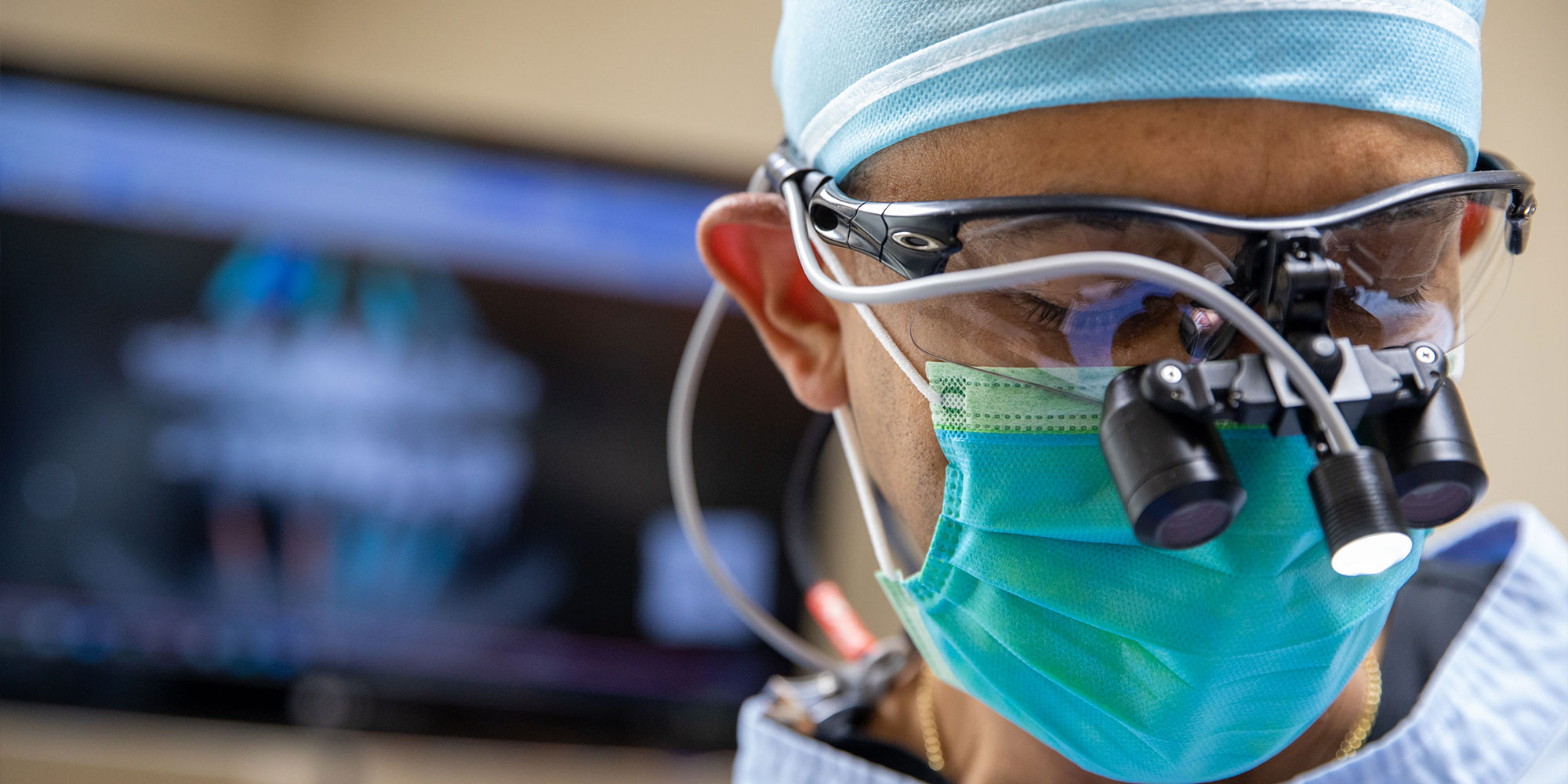 doctor performing guided implant surgery