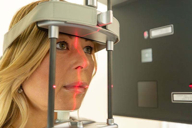 patient undergoing 3D scanning for dental procedure within the dental practice